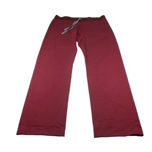 FIGS Technical Collection Women's Burgundy Straight Leg Scrub Pants Sz M